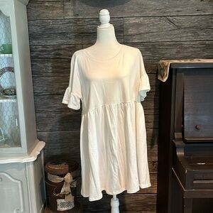 Jillian Harris x Jardines Domaine white mini dress